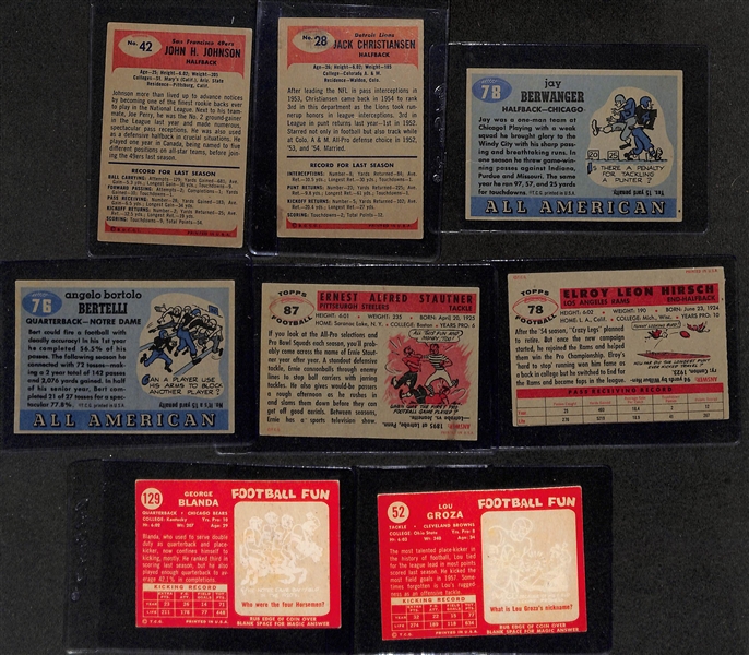 Lot of (26) 1955-1958 Bowman and Topps Football Cards w. 1955 Bowman John Henry Johnson